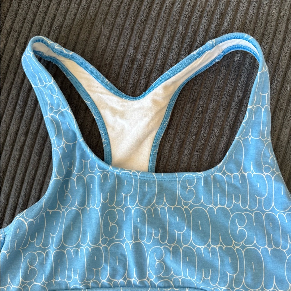 Champion Blue and White Sports Bra